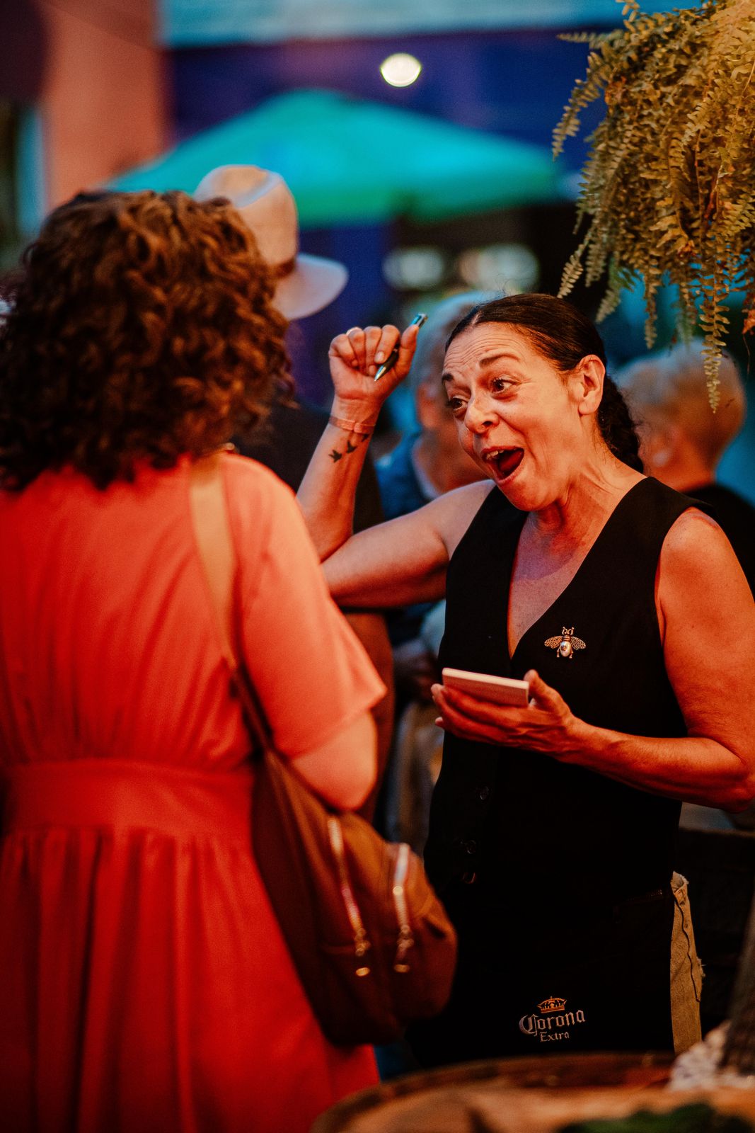 Guests cheering at Art Crawl