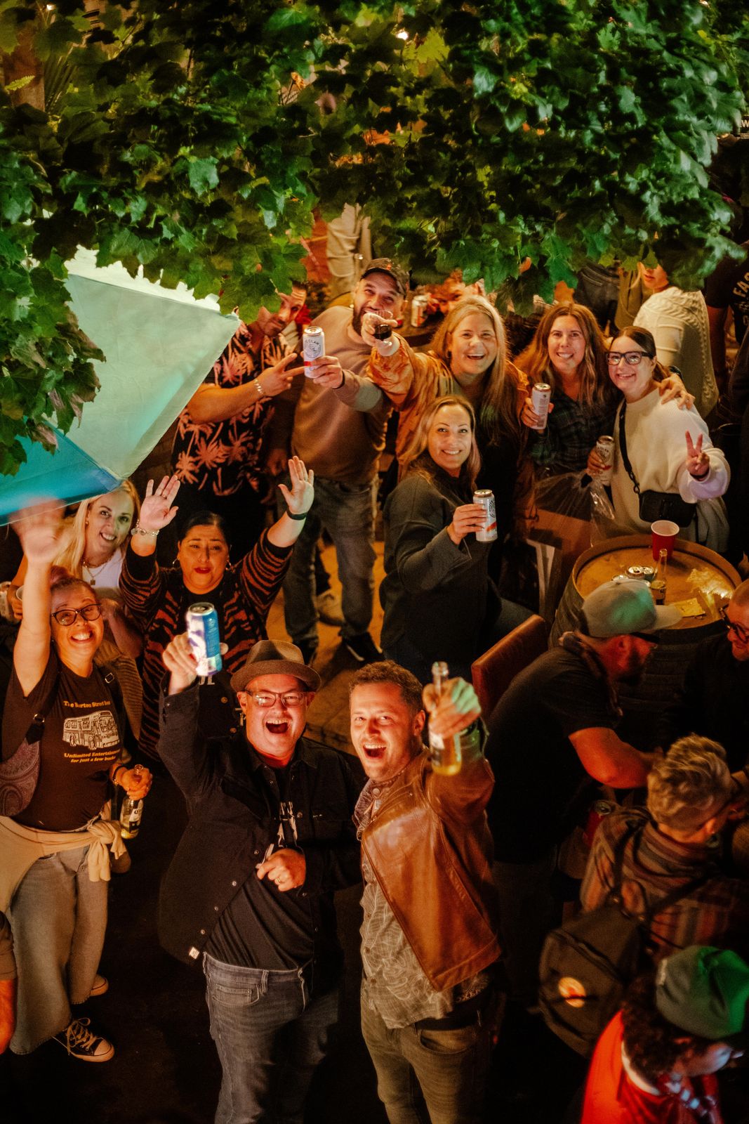 A crowd cheering at Supercrawl